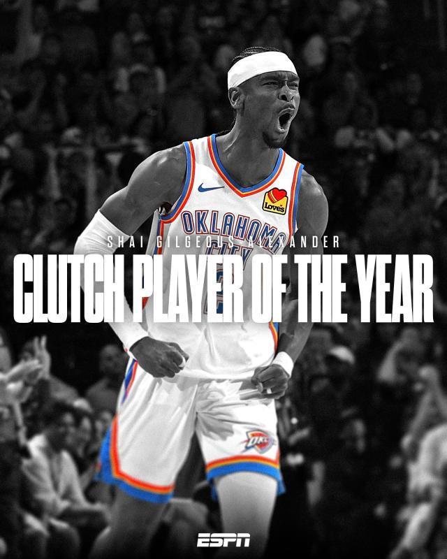 亚历山大力压穆雷爱德华兹获年度关键球员奖